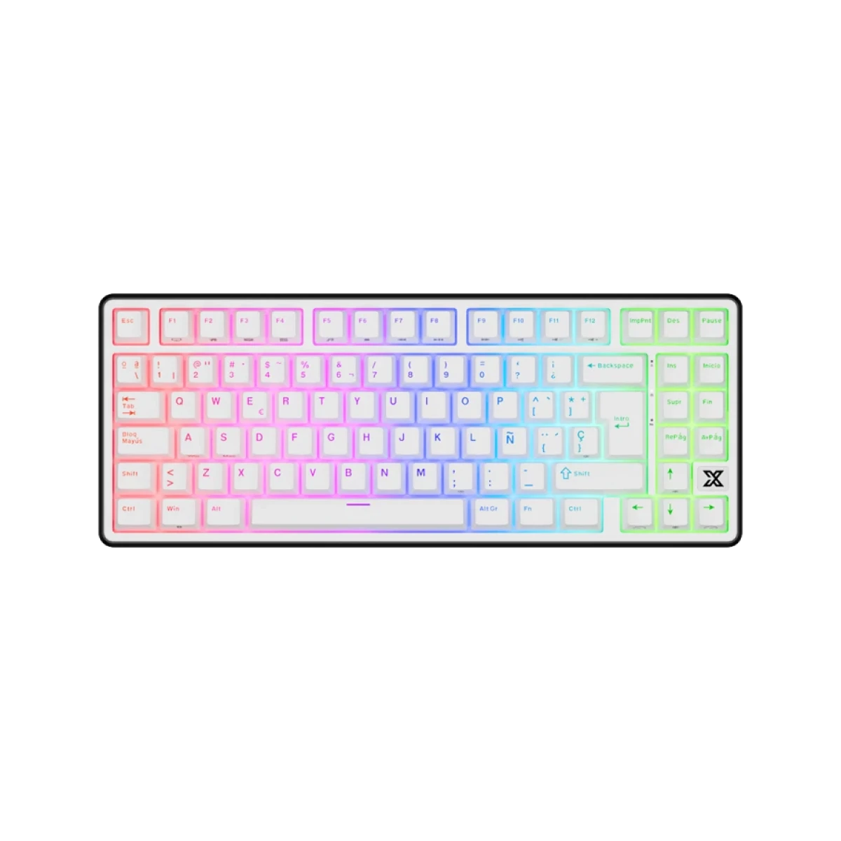 RK X87 BLACK NIGHT 80% TKL CABLEADO LAYOUT ESPAÑOL